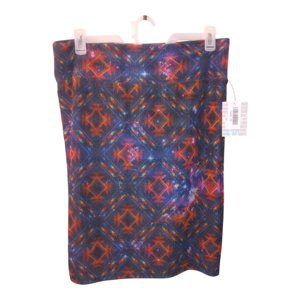 NWT Women's Lularoe Cassie Skirt Distressed appearance Size 2XL